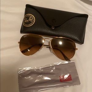 Rose Gold Outter Aviator Glasses 110% real